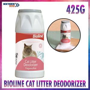 Bioline Cat Litter Deodorizer Powder Fragrance Free Pet Cat Litter Odor Stain Eliminator Solution 425g