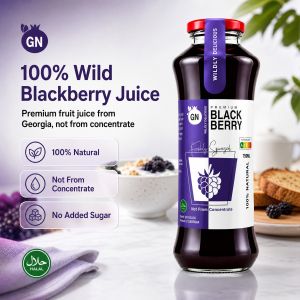 GN 100% Wild Blackberry Juice 750ML Not From Concentrate No Added Sugar Imported from Georgia Halal Fruit Juice