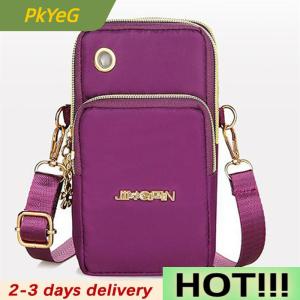 PkYeG Waterproof Nylon Women Crossbody Phone Shoulder Bag Small Pouch Case Belt Wallet