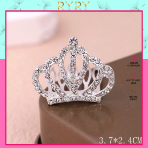 Kẹp tóc Xước tóc hình vương miện đính đá lấp lánh dễ thương quý phái cho bé gái