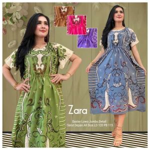 Baju Tidur Wanita Dewasa Daster Busui Jumbo Ld 120 Lowo Kalong Dengan Resleting Depan