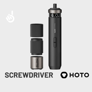 HOTO PixelDrive Cordless Screwdriver Smart Display 6 Torque 30 Bits 360° LED Light Tools