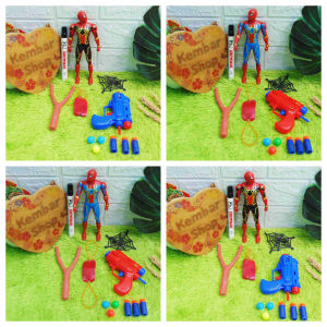 8899-95 (BISA NYALA!) Set Lengkap Mainan Anak Laki-Laki Super Hero Spiderman Pahlawan Kekinian