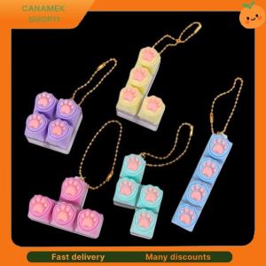 ❣️❣️❣️ Portable Keyboard Clicker Fidget Keychain Set Buttons For Sensory Stress Relief Ideal For Office Travel Toy Bag Pandent
