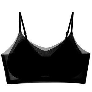 Maniyun 12D Super Thin Silk Seamless Bra Adjustable Strap Fixed Cup Non-wired Comfort Bra Lingerie