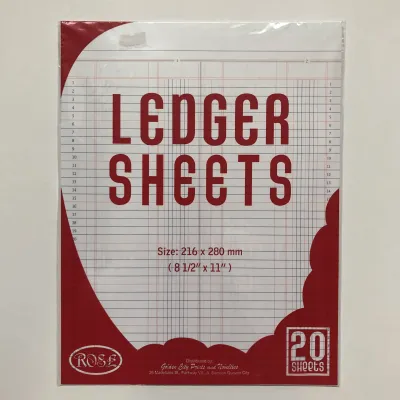 Rose Accounting Ledger Sheets