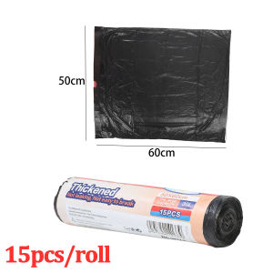 Black Extra Large Trash Bags 4 Sizes Trash Bag Drawstring Thicken Plastic Trash Bag Indoor Outdoor Waste Storage Bag Garbage Bag