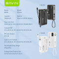 BAVIN PC018 10000mAh Fast Charging Power Bank Compatible iPh Cable & Plug  Built-in Type-C for iPh 16. 