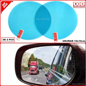 Anti Fog Kaca Spion Mobil Antifog Ukuran Medium 10x10cm Universal Stiker Anti Air Hujan Embun Kabut