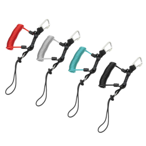 Scubas Safety Diving Lanyard Coil Rope Antilost Spirals Spring Coil Camera Lanyard with Quick Release Buckles Enduring