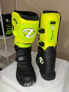 PROMO! Sepatu cross Trabas Trail ARF safety Besi Sepatu Enduro Bahan KULIT Stabilo Hitam