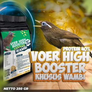 MAKANAN BURUNG WAMBIE | VOER WAMBIE JUARA LOMBA WAMBIE | EKSTRAK ULAT HONGKONG | PAKAN JUARA LOMBA WAMBIE | VOER PREMIUM | VOER GACOR SEHARIAN | MAKANAN BURUNG JUARA LOMBA | VOER HIGH BOOSTER PROTEIN 40% ( KHUSUS BURUNG WAMBIE) 250 GR
