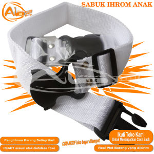 IKAT PINGGANG IHRAM ANAK PRIA SABUK HAJI IHROM ALL SIZE ANAK PUTIH