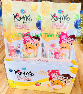 Thùng Thạch Dài Giòn KIMIKO Long Hải bổ sung Prebiotics và CALCI 12 túi 500g - cho xương chắc khỏe cao lớn tốt cho hệ tiêu hóa