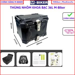 Thùng nhôm thùng nhôm xe 22l-28l-36l-45l-55L thùng nhôm gắn xe máy Chính hãng MBIKER