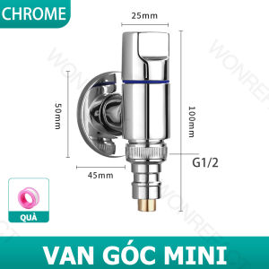 Vòi máy giặt mini đa năng van góc bằng đồng đa năng lắp đặt nhanh vòi điều khiển kép đầu nối phụ kiện phòng tắm