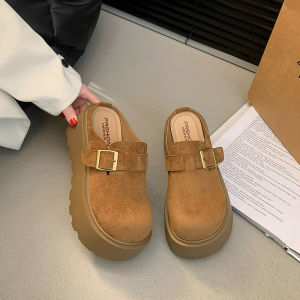 Free Shipping Thick-Soled Height-Increasing WomenS Slip-On Sandals For Outdoor Wear 2026 Spring New Style Low-Top Shoes For Petite Women