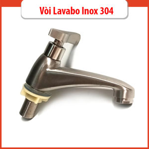 Vòi lavabo inox 304 Vòi lavabo vòi rửa mặt lạnh inox 304 - Vòi 304 tay gạt Lạnh