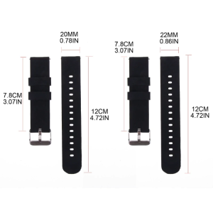 22mm/20mm Sport Silicone Strap Universal Colorful Quick Release Waterproof Men Women Replacement Soft Watchband Bracelet