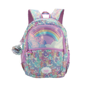 Smiggle กระเป๋านักเรียนของเด็กเป้สะพายคอมพิวเตอร์กระต่ายขนมเด็กผู้หญิงอุปกรณ์การเรียน16นิ้ว