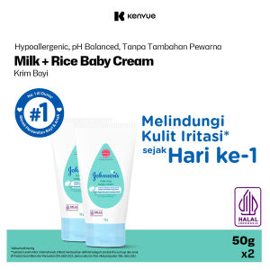 [Paket isi 2] JOHNSONS Milk + Rice Baby Cream Krim Bayi 50gr