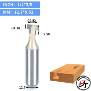 Mũi phay rãnh gỗ chữ T mũi soi chạy rãnh móc lỗ khóa giọt lệ Tideway MSCT-TW