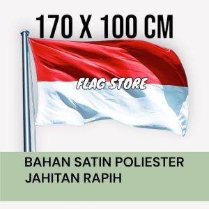 FLAG STORES/BENDERA MERAH PUTIH/UKURAN JUMBO SIZE 170 X 100 CM BAHAN KAIN RUMAHAN BENDERA 17 AGUSTUS