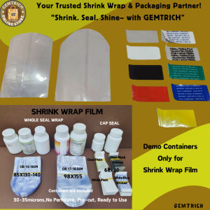 200pcs Shrink Wrap Plastic Packaging /Shrinkable Plastic Sealer Tape to cover Bottle or Container