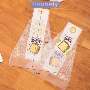 Heabety 100 chiếc giấy gói sandwich chuyên dụng dùng một lần dễ xé trong suốt dạng tam giác túi đóng gói bánh nướng bánh mì