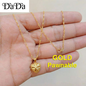Hot Selling Pure 18k Saudi gold 100% original pawnable Nasasangla Hollow love rope gold necklace for women gift 18