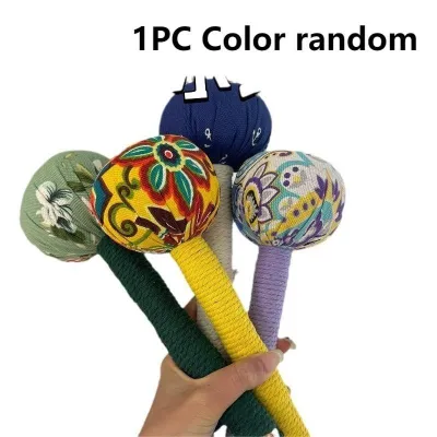 32CM Wormwood Massage Hammer Meridian Knock Health Massage Stick Relieve Fatigue Neck Back Knot Mugwort Massager艾草锤经络按摩锤