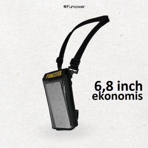 Tas Stand Holder Waterproof Tempat HP Holder HP Smartphone Sepeda Motor AC03 Gojek Grab Phone Roswheel by FUNCOVER