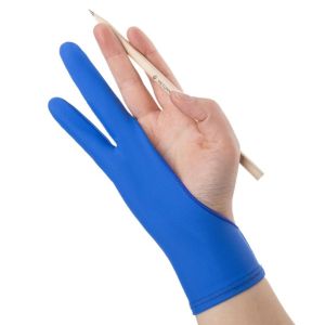 MMLUCK 3 kích cỡ Chống trầy xước Đen xanh xám hồng Găng tay vẽ Găng tay hai ngón Đồ dùng nghệ thuật Găng tay vẽ máy tính bảng