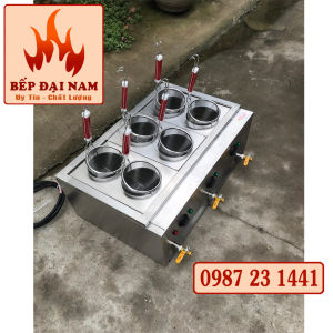 Bếp trụng mì 6 họng. Lò trụng hủ tiếu giải pháp tiết kiệm