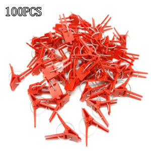 100PCS Plant Grafting Flat Mouth Clip Plastic Vegetables Support Antifall Clamps For Greenhouse