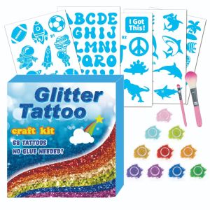 Childrens DIY body painting kit gold powder tattoo stickers creative stage glitter tattoo