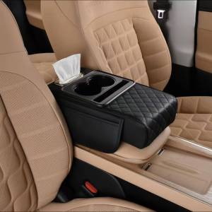 4 In 1 Car Armrest StorageStar ShopBox Car Center Console Organizer With CupHolder Armrest Storage Organizer Box Arm RestFor Car SUVs Trucks