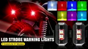 7-Color LED Flashing Motorcycle Flashing USB Rechargeable Warning Taillight Night Riding/Drone/Aircraft Warning Light