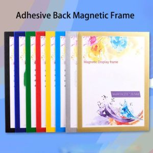 PRETTY MJ PVC ic Frame Adhesive Back A4A3 Paper Holder Multipurpose Wall Sticker Wall