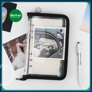A5/A6 Zipper Binder PhotoCard DIY Binder Album Transparent Bag Notebook organizers