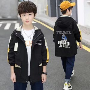 HAOSE ชุดกันหนาวเด็กโต เสื้อแจ็คเก็ตบุนวมเด็กผู้ชาย แจ็คเก็ตเด็กโต หนาขึ้นบวกกำมะหยี่ เสื้อกันหนาวเด็กโต