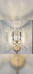American Crystal Wall Lamp Modern Light Luxury Led Wall Sconce Bedroom Bedside Bathroom Hotel Decorative Lighting FixturesFast shipping