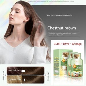 [HCM] Dầu Gội Nhuộm Màu Tóc Thảo Dược  Hộp 10 gói 30ml Dầu Gội Phủ Bạc Tóc Nuôi Dưỡng Tóc Khoẻ Óng Mượt -GL314