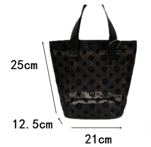 New Korean version Large capacity transparent mesh bag handle bag mother bag shiopping bag tote bag crossbody bag
