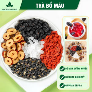 Set 30 gói trà bổ máu ích huyết mát gan đẹp da chống lão hóa bổ khí huyết điều hòa kinh nguyệt