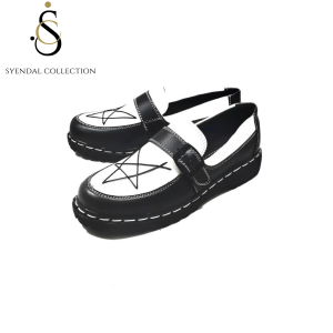 Sepatu pria pantople loafer starmoon gesper kulit pu