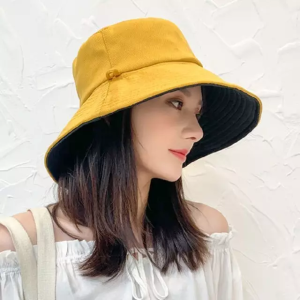 Topi bucket hat wide lebar pakai tali fasion korea cewek terbaru topi bucket perempuan kekinian