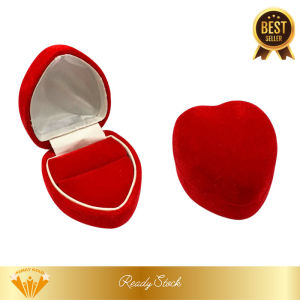 Kotak Perhiasan Emas Bahan Beludru Heart  Family Gold