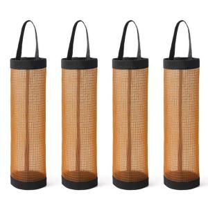 Wall Mounted Storage Bag For Trash Bags And Grocery Bags Durable Nylon Materials Space Saving Household Organizers For Kitchen Bathroom