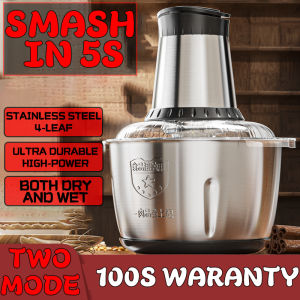 2L Stainless Steel Meat Chopper Food Grinder   Electric Blender 4 Blades Meat Grinder Garlic Chili Crushed Vegetable Blender